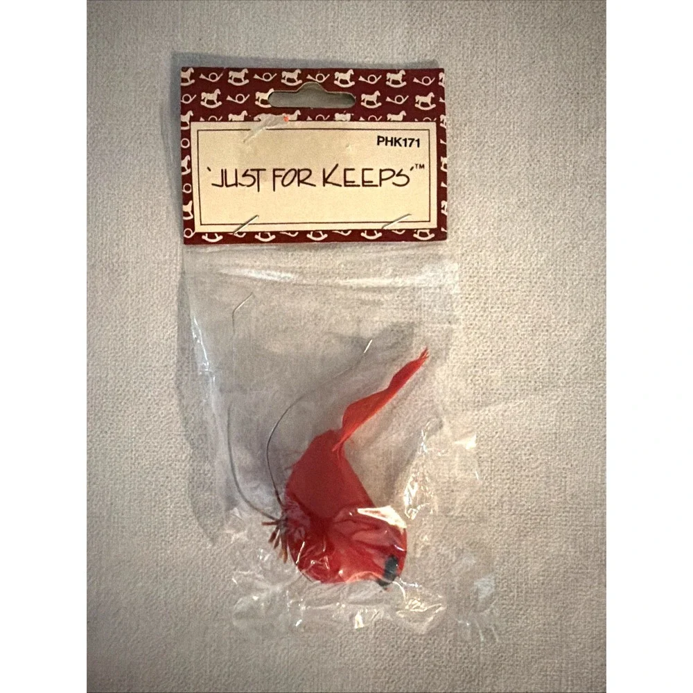 Lot of 4 - Vintage RED CARDINALS with Wires Attached to Feet for CRAFTING - NOS